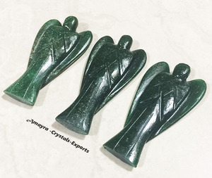 Handmade Attractive Green <strong>Jade</strong> 2INCH <strong>Angel</strong> Available in Bulk Quantity 100% Genuine Agate Sculpture From Amayra Crystals Export - Product Image 2