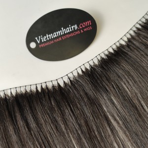 Yeni doğal renk insan saçından örülmüş Vietnam ham işlenmemiş PU önceden bağlanmış uzantıları Model numarası insan saçından örülmüş paket - Product Image 1