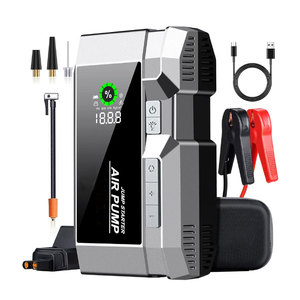 Yeni tasarım çok fonksiyonlu 10000mah araba atlama marş acil güç kaynağı hava kompresörü <span class=keywords><strong>LED</strong></span> dijital ekran ile
