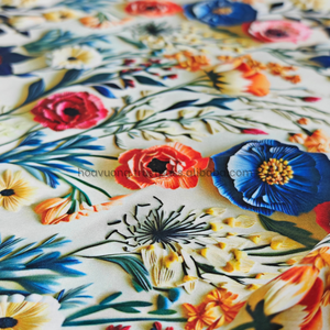 In kỹ thuật số 100D vải lụa 3D Hoa Mẫu mềm mại thoáng khí vật liệu mịn OEM & ODM - Product Image 5