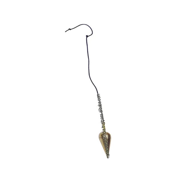 Péndulo colgante de cono puntiagudo hecho de latón para prueba de alergias, juegos de meditación con mapa de balance de Chakra