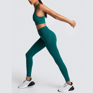 女性用クイックドライシームレスヨガセットリバーシブルスポーツブラレギンス通気性アスレチックフィットネストップスボトムスソリッドパターンXS