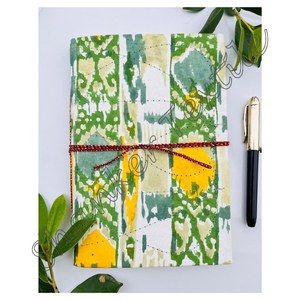 Custom Writing Journal Flower Hand <strong>Block</strong> <strong>Printed</strong> Fabric Cover Eco-Friendly Handmade Personalize Bound Journal <strong>Notebook</strong> Wholesale - Product Image 6