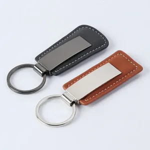 Bán Buôn Cá Nhân Thiết Kế Quà Tặng Khắc Tên Trống Keyring Móc Chìa Khóa Xe Thương Hiệu Logo Kim Loại PU Tùy Chỉnh Da Keychain - Product Image 3