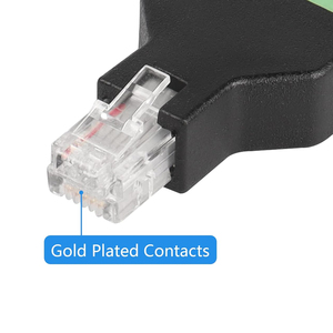 RJ12 6P6C erkek vidalı Terminal adaptörü Ethernet 6 Pin CCTV adaptörü blok konektörü sıradan telefon DSL Modem kabloları için - Product Image 6