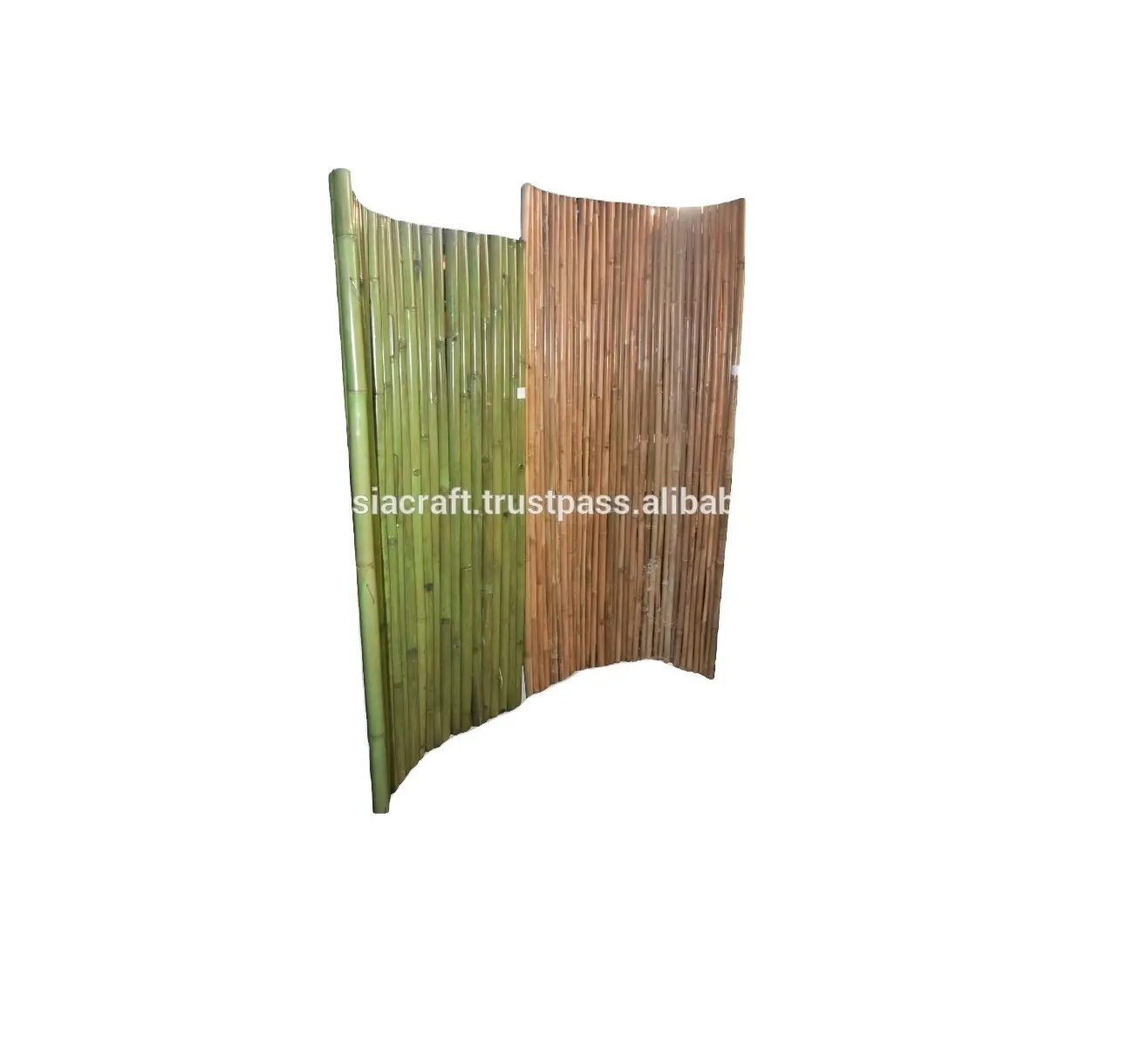 Bamboo Fence Fence Roll Pole - Bamboo Natural Green Nature Pressure Treated Wood