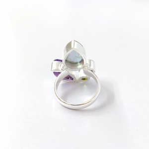 多石多形石银戒指多色石戒指畅销戒指 - Product Image 4