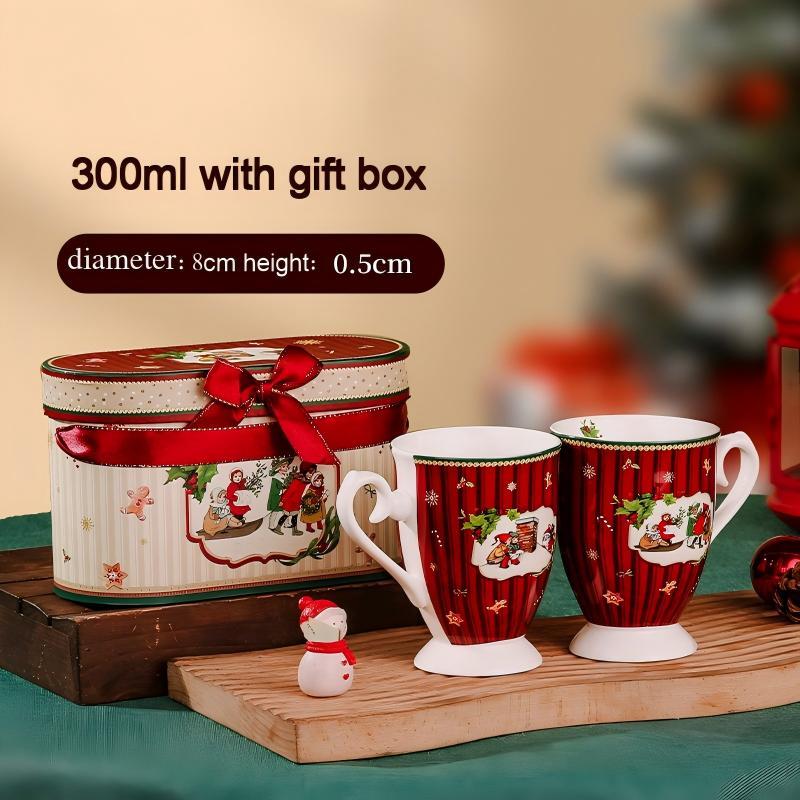 Verres à vin vintage à rayures, à double pied, présentés dans un coffret cadeau.