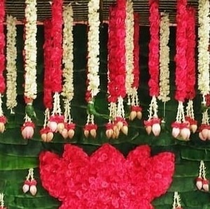 מחרוזת jasmine עם לוטוס ניצן דקורטיבי חתונה קישוט קיר תליית מסיבה אירוע טקס מקלחת תינוק