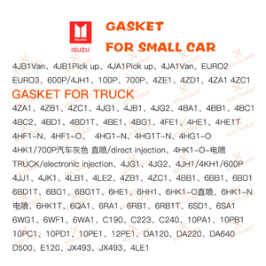 ISUZU 4ZE1 OEM 5-87812867-0エンジンオーバーホールフルセットメタルNf2p78fmv-2用エンジン部品再構築キット - Product Image 3