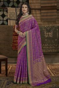 Nagma-vol-3 pure patola fusion silk Indian saree wholesaler - Product Image 4