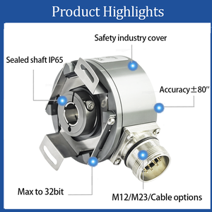 Absoluter Ssi-Encoder Rs485 Hohlwelle Max 15mm hoch auflösender Encoder KM60 24-Bit-Absolut-Encoder - Product Image 2