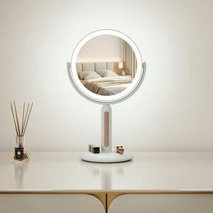 Các nhà sản xuất Loại C có thể sạc lại đèn LED trắng Vanity với vẻ đẹp chuyên nghiệp vòng gương trang điểm - Product Image 1