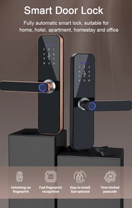 מנעול דלת wifi חכם דלת wifi עם סיסמא קורא טביעות אצבע אינטליגנטי ידית דלת זכוכית - Product Image 5