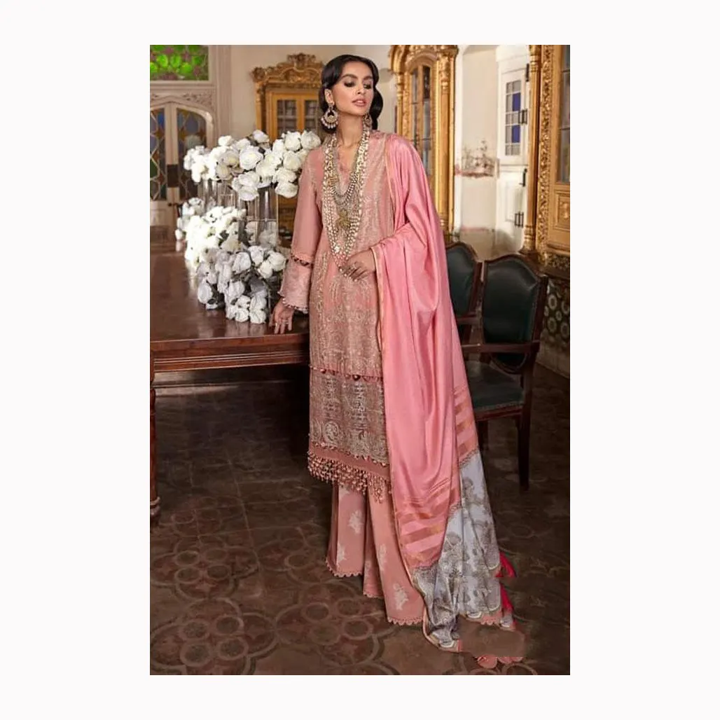 Robes de mariée pakistanaises robe de mariée robe de mariée en satin doux de haute qualité avec manches à vendre