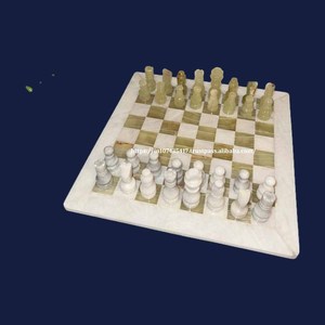 Thủ công màu xanh lá cây đá cẩm thạch Granite bàn cờ trò chơi thiết lập trong nhà đá cờ vua tiền xu trẻ em thiết lập từ lớn nhất xuất khẩu - Product Image 2