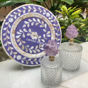 BONE <strong>INLAY</strong> and MOTHER of PEARL <strong>INLAY</strong> CHARGER PLATES MOTHER of PEARL PLATE SAUCER and DISHES QATAR BAHRAIN USA SAUDI ARABIA OMAN - Product Image 2