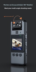 Ses ve Video kayıt ortamı desteği CMOS görüntüleme sensörü ile 360 ° dönebilir Lens MIni vücut kamerası - Product Image 6