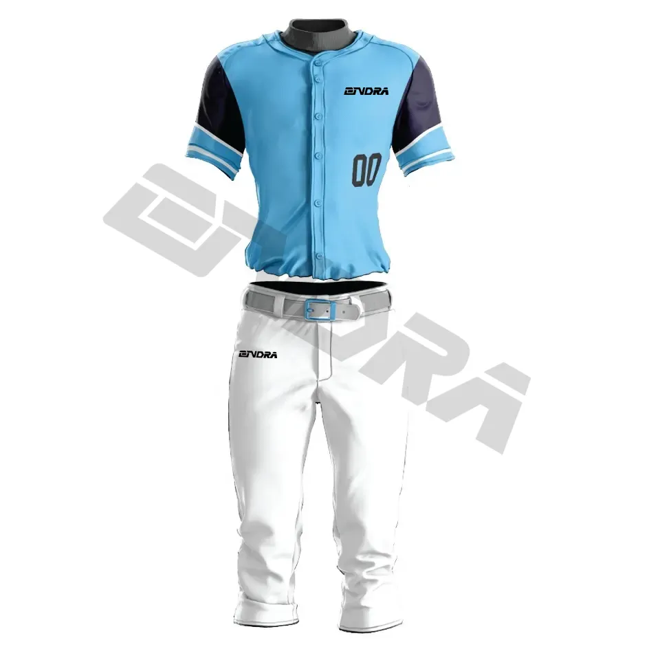 Uniforme de maillot de baseball en polyester fait sur mesure de style le plus récent coupe régulière simple et uniformes de baseball à coutures de qualité supérieure