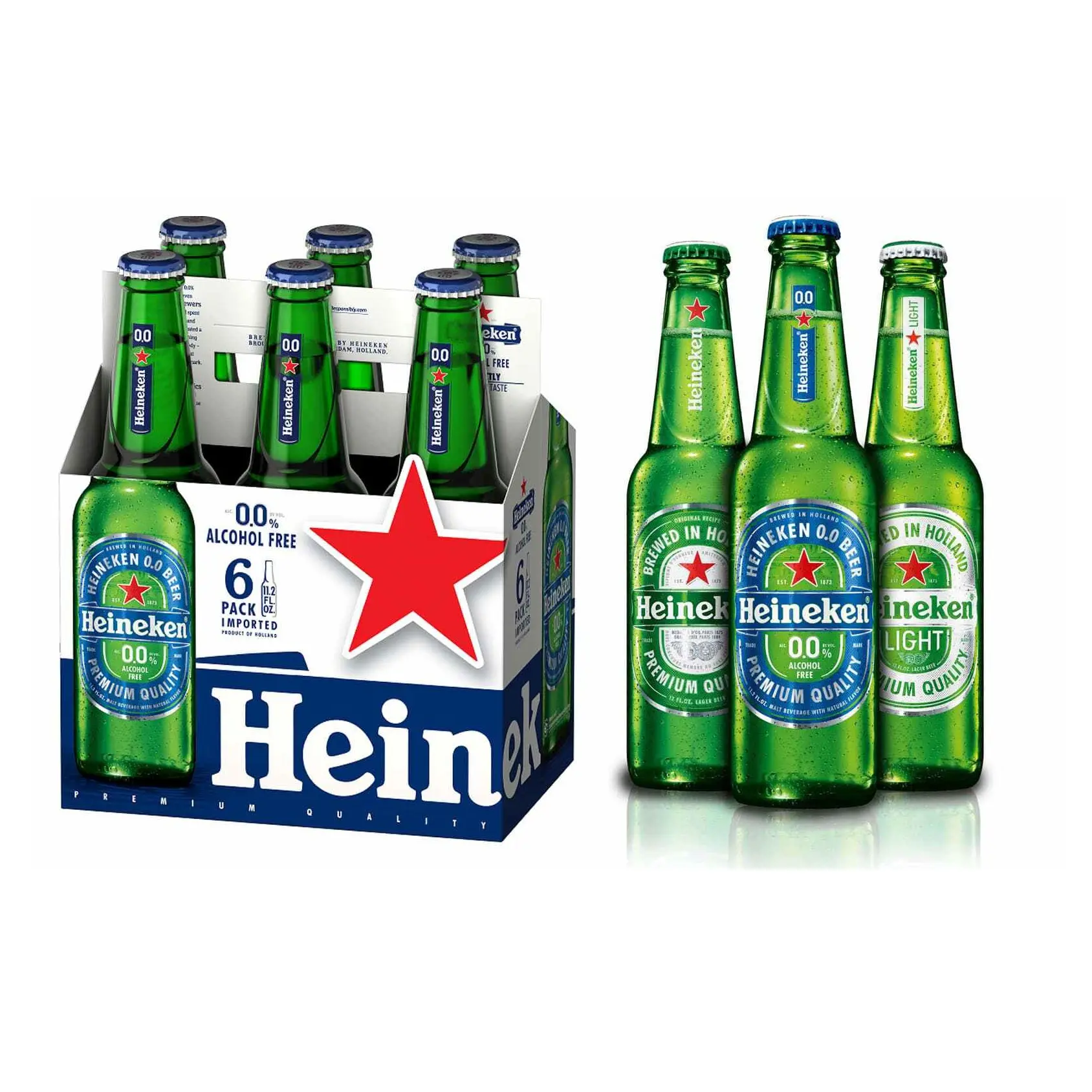 Giá tốt nhất Heineken 0.0 rượu bia miễn phí 330ml chai/lon có sẵn trong số lượng lớn