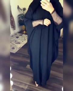 Elegant Modest Women's Traditional Muslim Clothing Fancy <strong>Net</strong> Work Abaya Style Kaftan Formal Dubai Dresses - Product Image 1