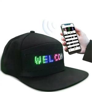 Светодиодная бейсбольная кепка с прокручивающимися сообщениями граффити с Bluetooth-дисплеем, подходит для вечеринок и фестивалей - Product Image 2