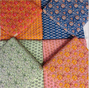 Cotton Fabric <strong>Jaipur</strong> Sanganeri Screen Printed Raw Material Textile Dress Fabric - Product Image 6