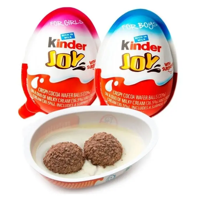 Proveedor mayorista de calidad superior de huevos de chocolate Kinder Joy dentro del juguete a la venta