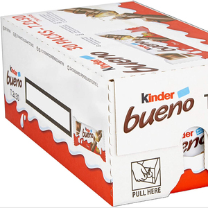 Bueno 39g牛奶榛子白巧克力棒散装供应糖果饼干成分，批发价来自美国出口商