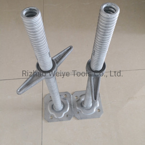 Andamio galvanizado con tornillo sólido hueco ajustable y diseño moderno para la construcción de edificios Gato de base ajustable - Product Image 4