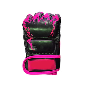 הנמכר ביותר למחצה-אצבע <span class=keywords><strong>pro</strong></span> mma מחבטים כפפות שחור צבע עור <span class=keywords><strong>ufc</strong></span> להילחם כפפות Mma עם לוגו מותאם אישית