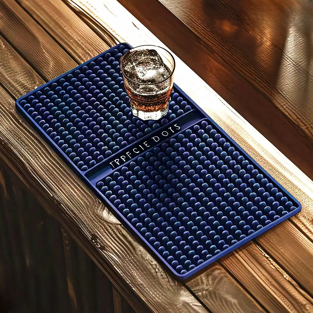 Fournisseurs chinois Service de bar à sublimation personnalisé Tapis en silicone pour boissons en caoutchouc avec logo Tapis de comptoir de bar