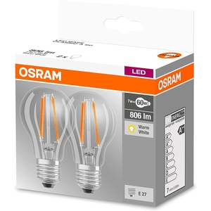 Osram A60 Filament LED ampuller için 7W E27 soket sıcak ışık 2700K paketi 2 - Product Image 4