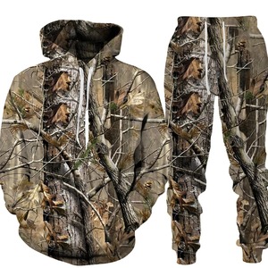 Yüksek kalite özelleştirilmiş Hoodies uygun bitkiler avı 3D baskı hayvan eşofman/pantolon uzun kollu kazak boy sıcak satış