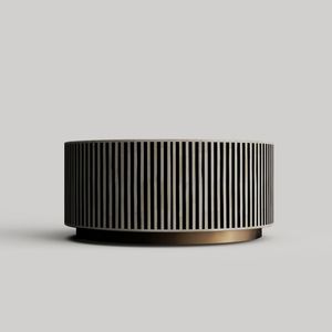 Lüks kemik kakma tasarım özelleştirilebilir merkezi mobilya ile yüksek kalite Modern yuvarlak sehpa oturma odası veya balkon için - Product Image 3