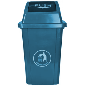 <strong>Custom</strong> Push-Top <strong>Garbage</strong> Bin Weather-Resistant Waste <strong>Container</strong> with Hygiene Lid, Compact <strong>Design</strong>, and Warning Print - Product Image 2
