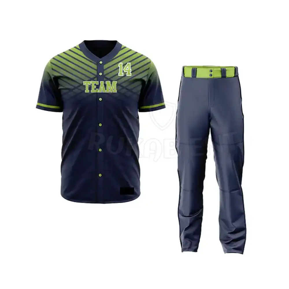 Uniforme de béisbol liso con logotipo personalizado de último diseño para hombre, ropa de entrenamiento deportivo, uniforme de béisbol