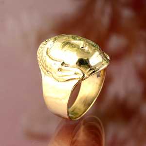 Thái Lan Tôn Giáo Người lính Phật Giáo Tôn Giáo 18K mạ vàng may mắn Vòng siddhartha gautama đầu titan thép vòng cho nam giới - Product Image 6