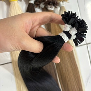 Daisyhair ส่วนขยายปลายขากระดูกแบบตรงสำหรับคนผม2024ผมตรงแบบเจ็ตสีดำ - Product Image 3