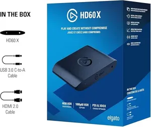 קורסאייר elgato hd60 x כרטיס לכידת משחק עם חביון נמוך במיוחד על ps4/pro x-box סדרה x/s ועוד עובד עם PC ו-mac