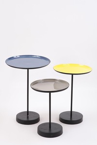 Mesa de centro lateral de anidación de esmalte multifuncional, mesa de centro de mesa redonda de Color, sala de estar y dormitorio - Product Image 3