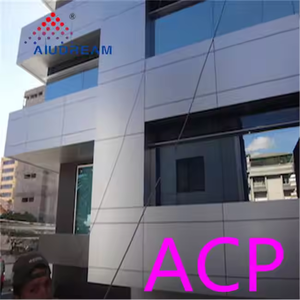 Pvdf-Beschichtung Silbergrau Außenwand fassade Dekoration Verbund platte ACP Alucobond Aluminium platte