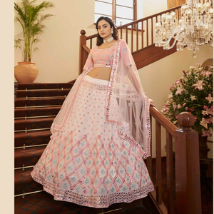 Toptan oranı ayıklayacaktır <span class=keywords><strong>Lehenga</strong></span> mavi pembe nakış yarı dikiş fantezi dizisi çalışma <span class=keywords><strong>Lehenga</strong></span> ve Dupatta ile unblouse bluz