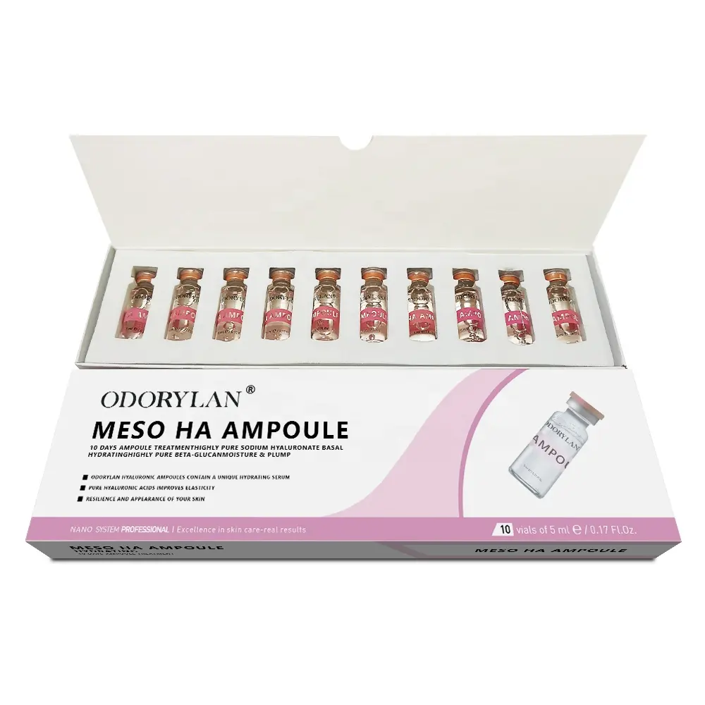 Korea 5Ml * 10 Flesjes Micro Moleculaire Verknoopte Hyaluronzuur Ampul Mesotherapie Collageen Ha Hyaluronzuur Whitening