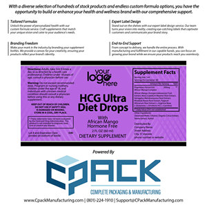 Abd yapımı yüksek kaliteli HCG Ultra diyet damla yetişkinler için Oral sıvı diyet takviyesi 60ml şişe - Product Image 4