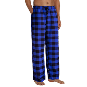 Toptan erkek pijama pantolon özel LOGO İpli rahat salonu pantolon uyku dipleri ile cepler