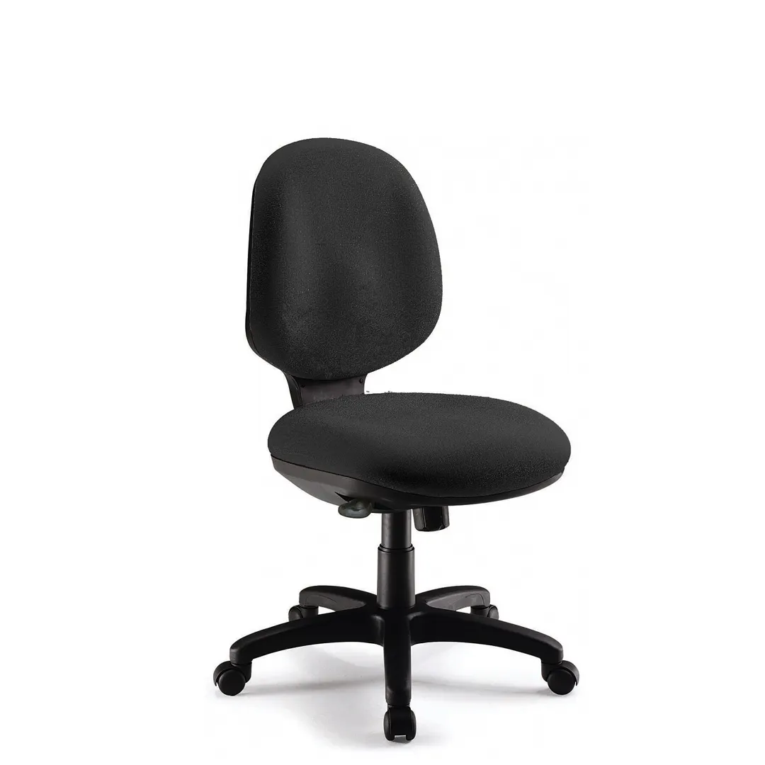 Armless Functional Upholstered Office Chair with Fabric and PU Foam