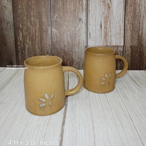 Stoneware Infuser Tea <strong>Cup</strong> | Handcrafted Ceramic Mug for Coffee and Herbal Tea