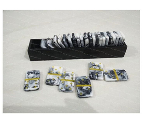 ชุดโดมิโนไม้ขนาดเล็ก28ชิ้นแบบคลาสสิกหกเกมในกล่องของขวัญสำหรับเด็กชายและเด็กหญิง - Product Image 2