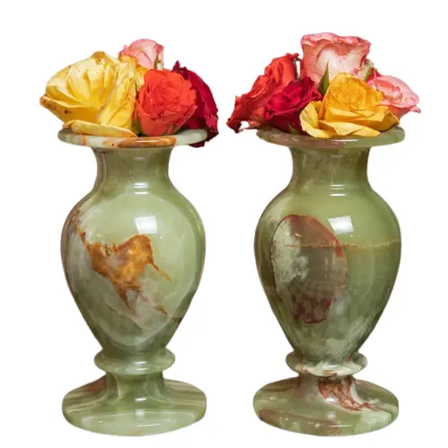 Alta qualidade mármore Sona bege mármore flor vaso atraente e mais rico em cores dos melhores fabricantes